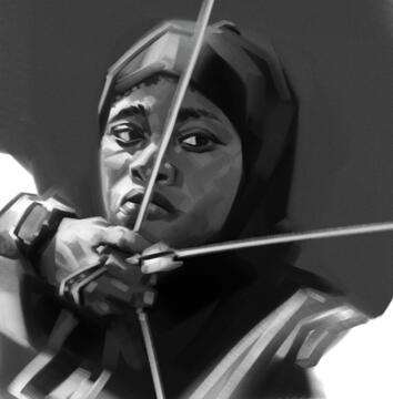 Greyscale portrait study.