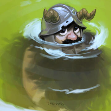 Study of Senshi from the anime Dungeon Meshi, inspired by a picture of a seal.