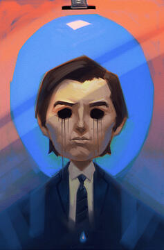 Portrait fanart of Mark S. from the show Severance.