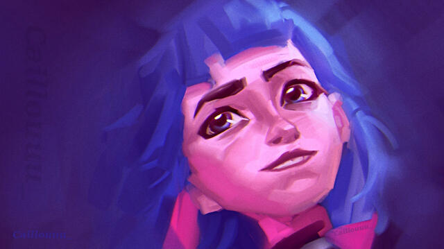 Portrait study of AU Powder from the show Arcane.