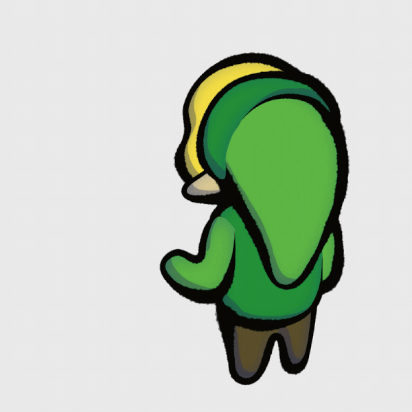 2D Animation Test loop of Link (The Legend of Zelda) on Moho 14.