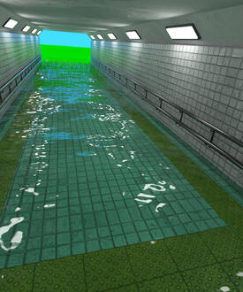 Quick Environment made in Blender as background for the previous post.