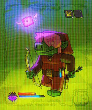 Fullbody Character Illustration/Design made for @bloospicy 's weekly challenge : "LineUp" (theme : Mascotte Jeu-Video).