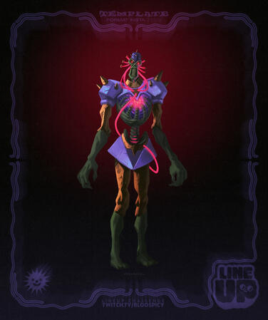 Fullbody Character Illustration/Design made for @bloospicy 's weekly challenge : "LineUp" (theme : Dead in Armor).